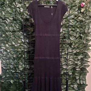 Tahari Women's Knit Wrap Dress Black Size XS